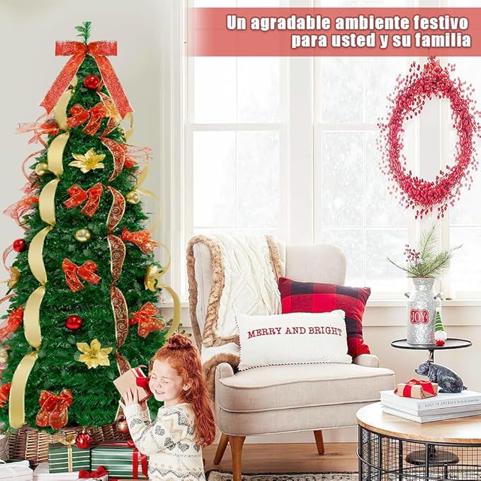 Árbol De Navidad Retractil Premium + Decoración y Regalo Exclusivo!! [SOLO HOY HASTA 23:59PM!!!]